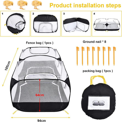 Coolty Haustier Laufstall Pop-up für Kleintiere/Laufgitter Groß Outdoor Hof