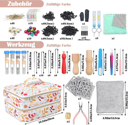 385-teiliges Nadelfilz-Set | 45 Farben Filzwolle Starterset