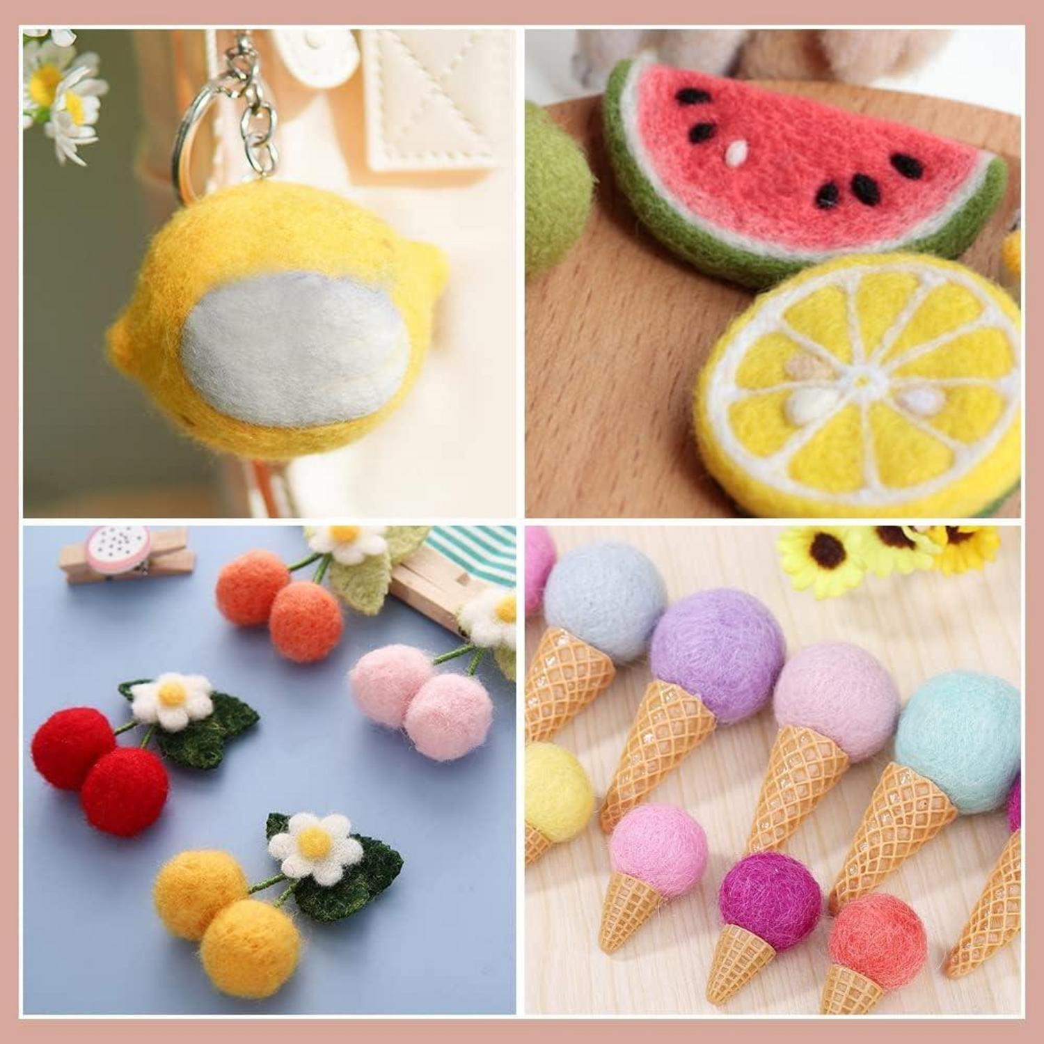 385-teiliges Nadelfilz-Set, 45 Farben DIY Trockenfilzen Starterset