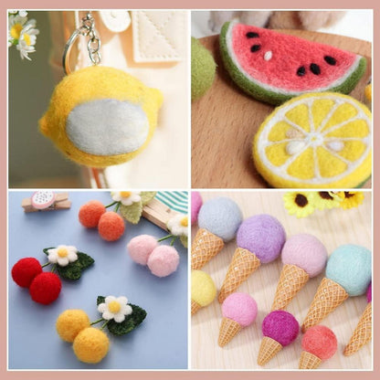 385-teiliges Nadelfilz-Set, 45 Farben DIY Trockenfilzen Starterset