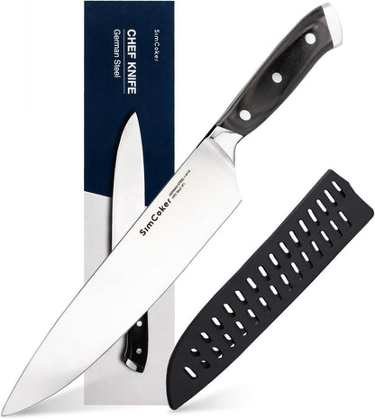 SimCoker Kochmesser mit Klingenschutz in Geschenkbox, HC Edelstahl