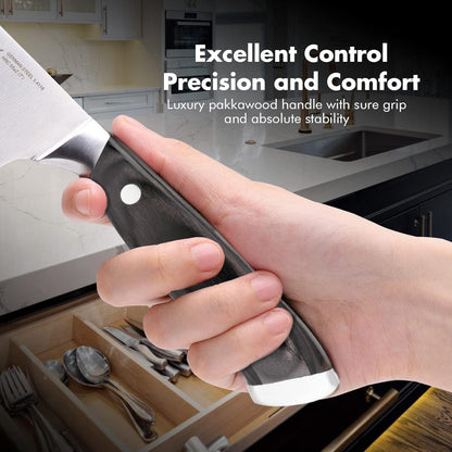 SimCoker Kochmesser Scharf Küchenmesser Fleisch Gemüse 1.4116 Holzgriff