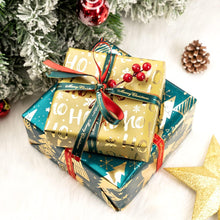 Weihnachts-Geschenkpapierrolle Dunkelgrün Metallic Glanz