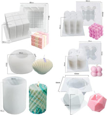 DIY Silikonform Kerzen Gieß Set mit 3D Formen und Dochte