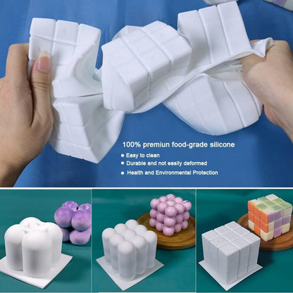 NICAVKIT 6pcs Kerzenform Bubble Kit DIY Silikonform Kerzen-Gießen Set
