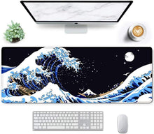 Gaming Mauspad XXL 800x300 mm Japan Art Kanagawa Schwarz