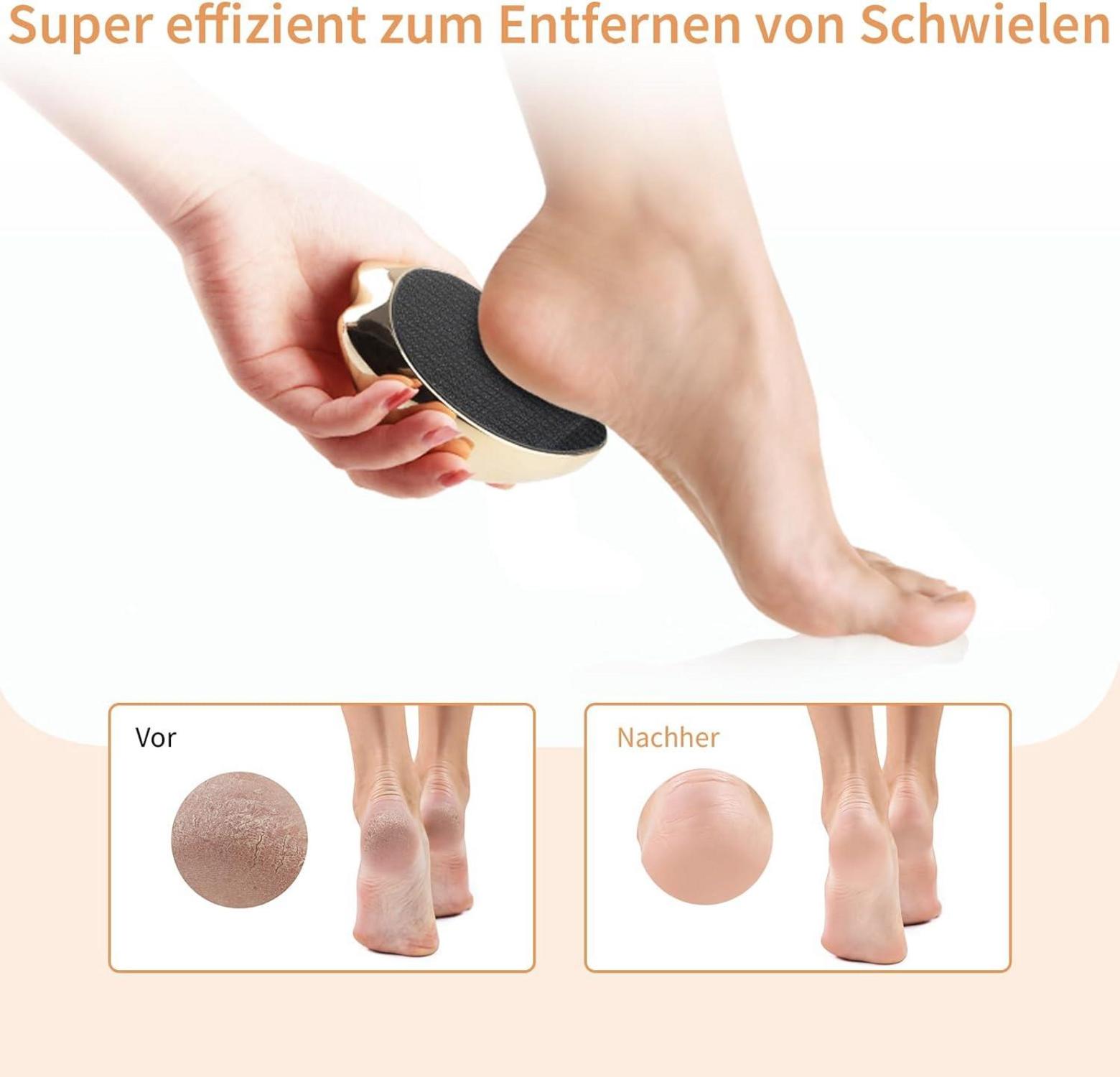 AnjoCare 2in1 Nano-Glas Hornhautentferner Raspel Golden