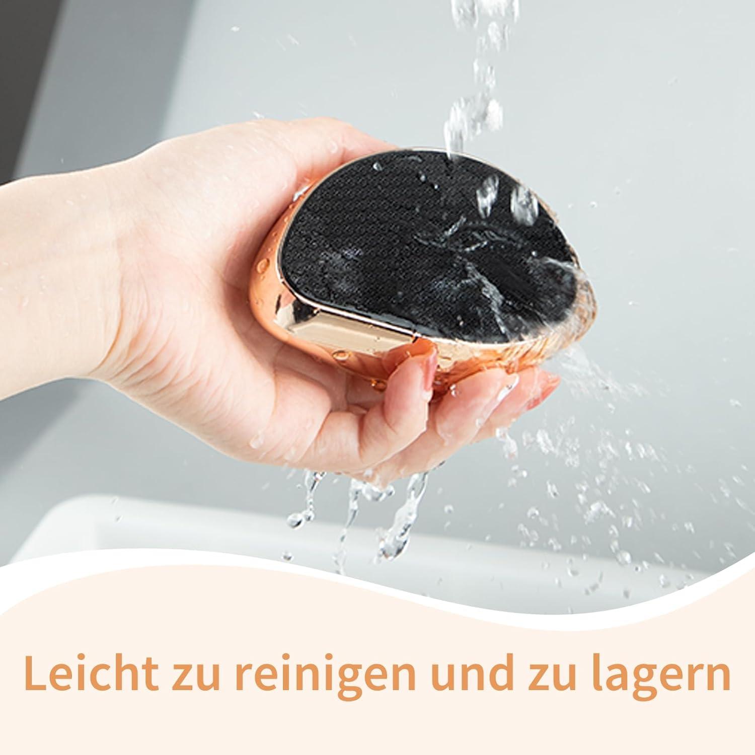 AnjoCare 2in1 Hornhautentferner Fußfeile Nano-Glas Gold