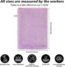 10 Stk Mikrofaser Waschhandschuhe Set 15x21 cm (10