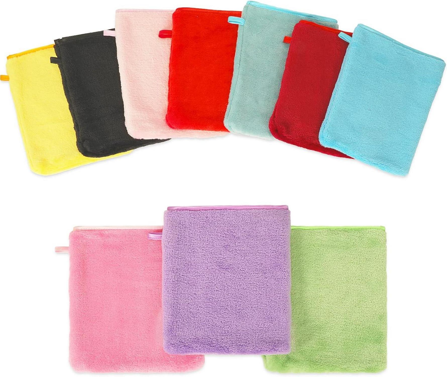 PHOGARY 10 Stk Mikrofaser Waschhandschuhe Flanell Bad Spa Tuch 15,2 x 20,3 cm
