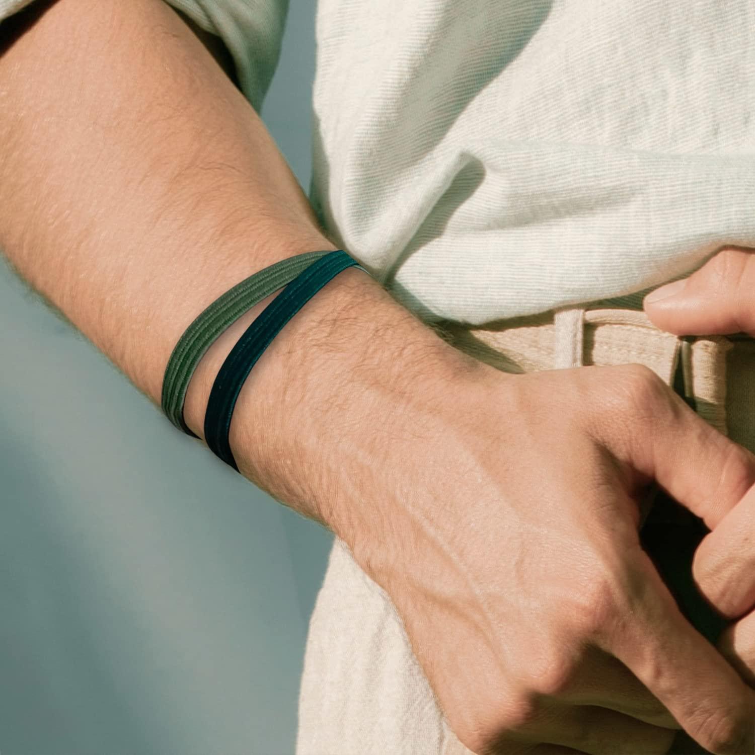 Geknotete Herren-Haargummis für Männer - Kein Schaden, Faltenbruch, Dutt-Haargummi für Männer mit langen Haaren