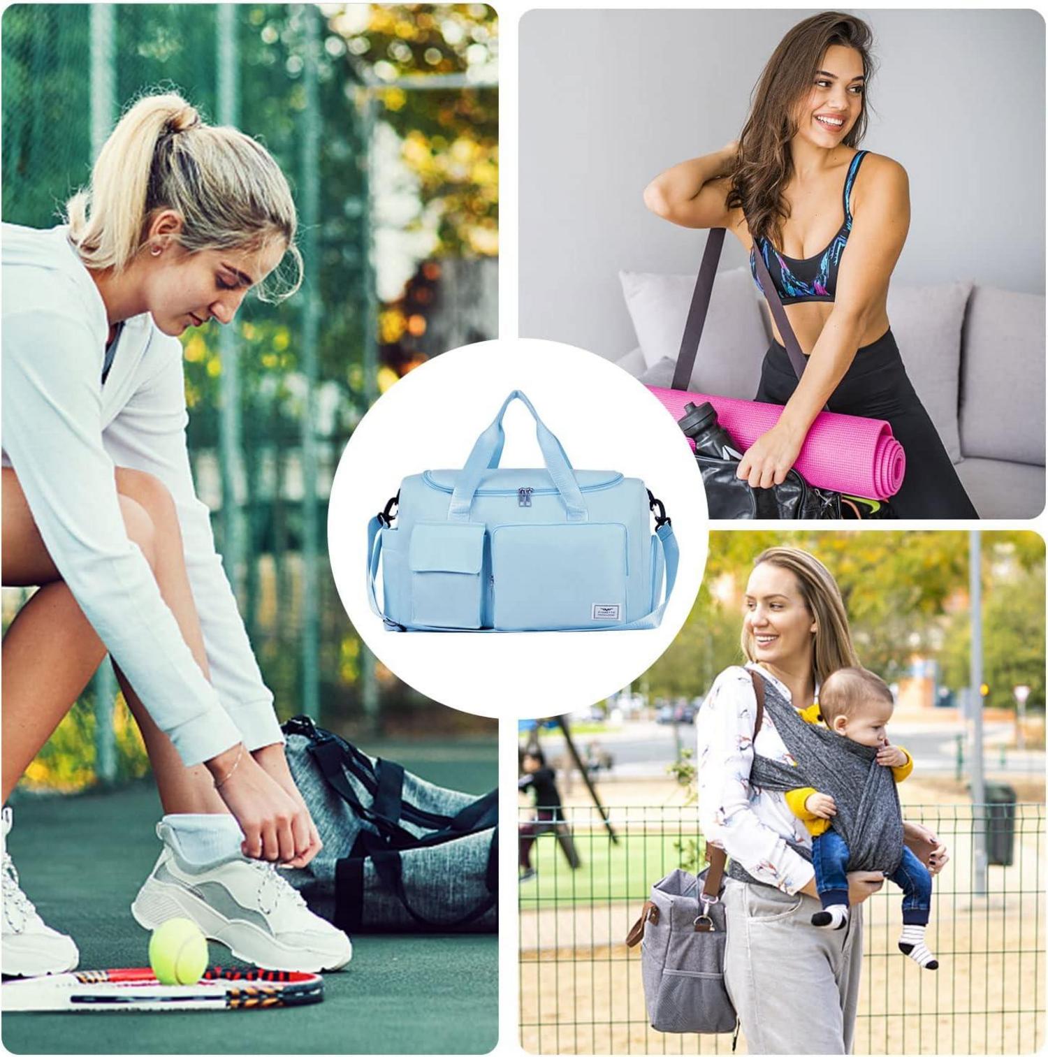 35L Damen Sporttasche Faltbare Reisetasche mit Schuhfach und
