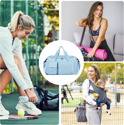 35L Damen Sporttasche Faltbare Reisetasche mit Schuhfach und