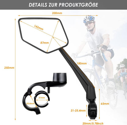 Fahrradspiegel Arkham Großes HD Sichtfeld 360° Einstellbar für Lenker
