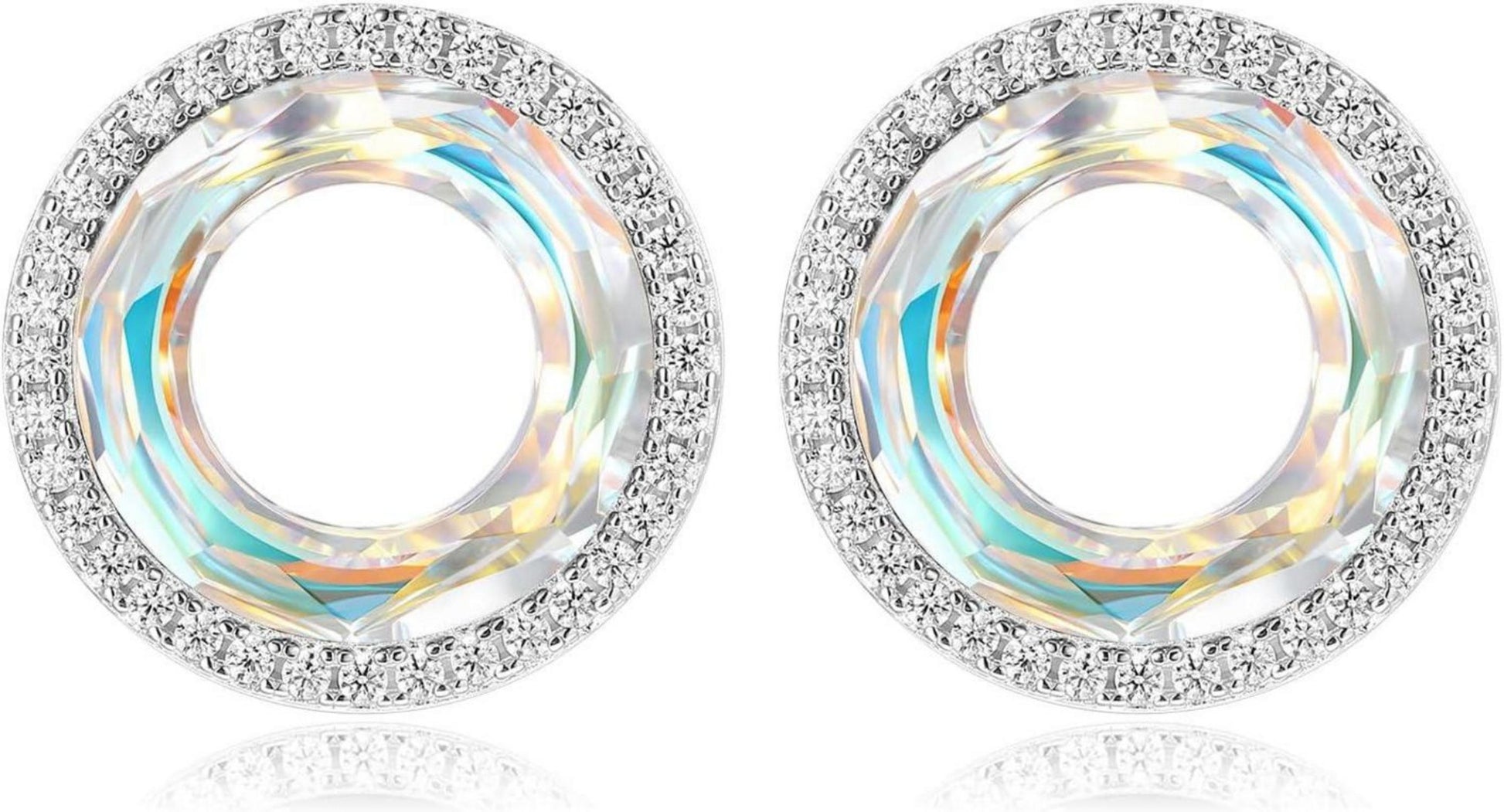 Kristall Ohrringe Damen Schmetterlingsverschluss Vintage Look Aurore