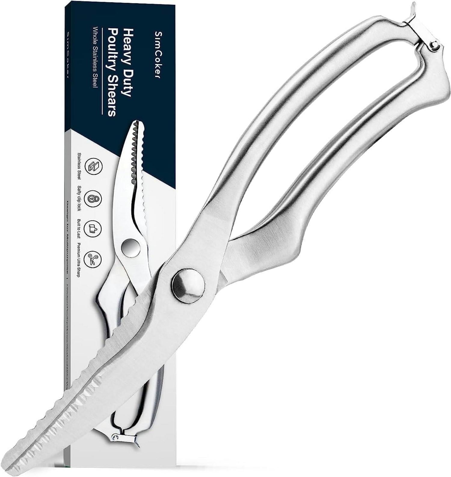 Geflügelschere Edelstahl Scharfe Küchenschere Rutschfester Griff