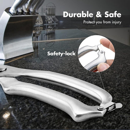 SimCoker Geflügelschere Edelstahl, Scharfe Küchenschere mit Sicherheitsverschluss