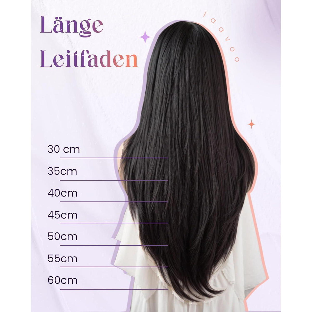 Echthaar Tressen Schwarz #1 – Remy Haare 60cm, 120g