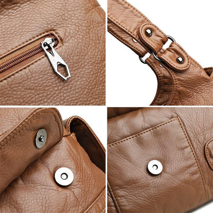 Damen Hobo Handtasche Rot in Lederoptik