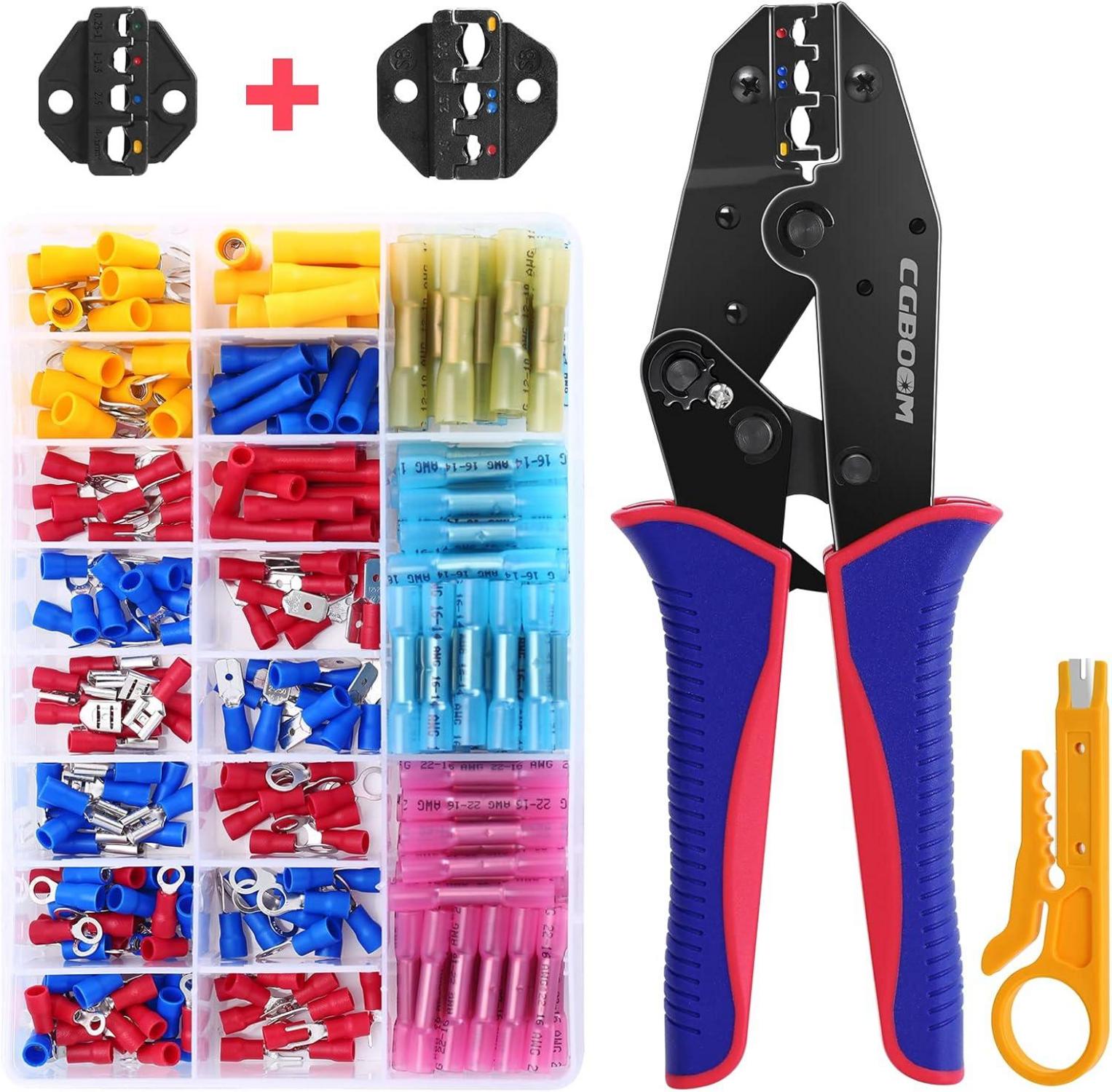 Crimpzange Set Kabelschuhe Aderendhülsen Stoßverbinder Ersatzteil