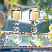 Kristall Kerzenhalter Set für Hochzeit Esstisch Deko 19,5 cm