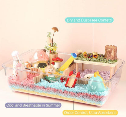 Hamster Streu Bunt 900g Staubfrei Meerschweinchen Toiletten Streu