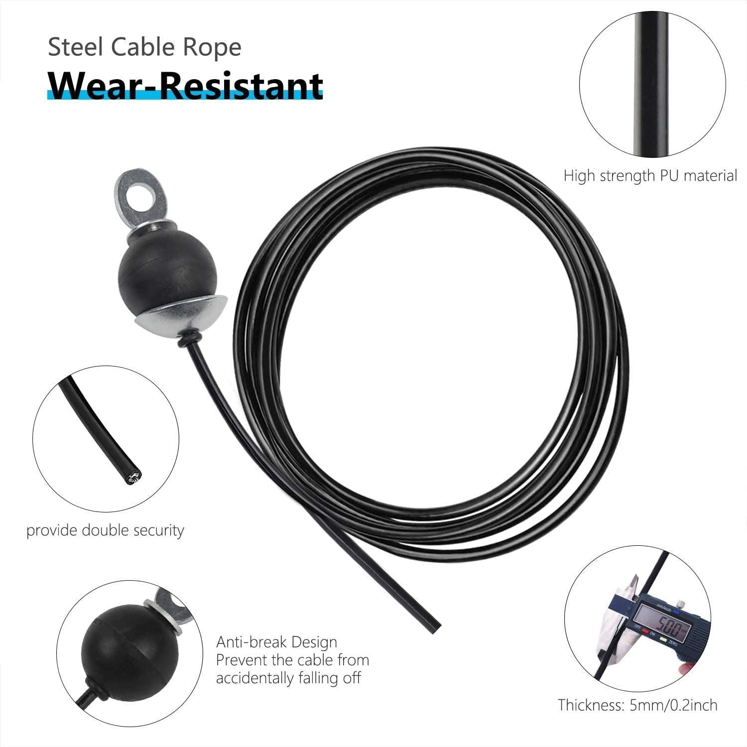 Fitness Kabel Draht Stahlseil für Latzug Kabelzug Training 7m