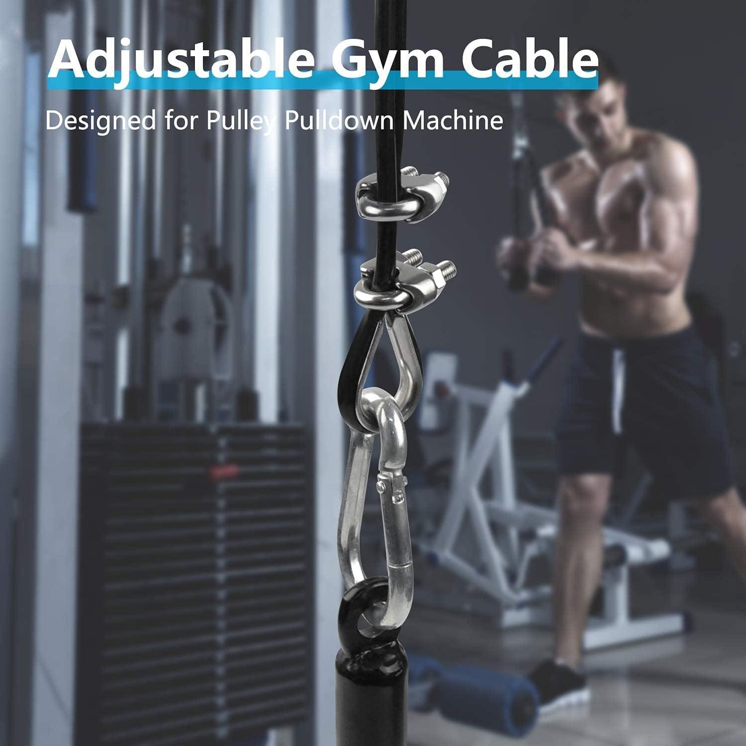 Fitnessgerät Stahlseil Kabelzug 7m für Latzug Kraftstation