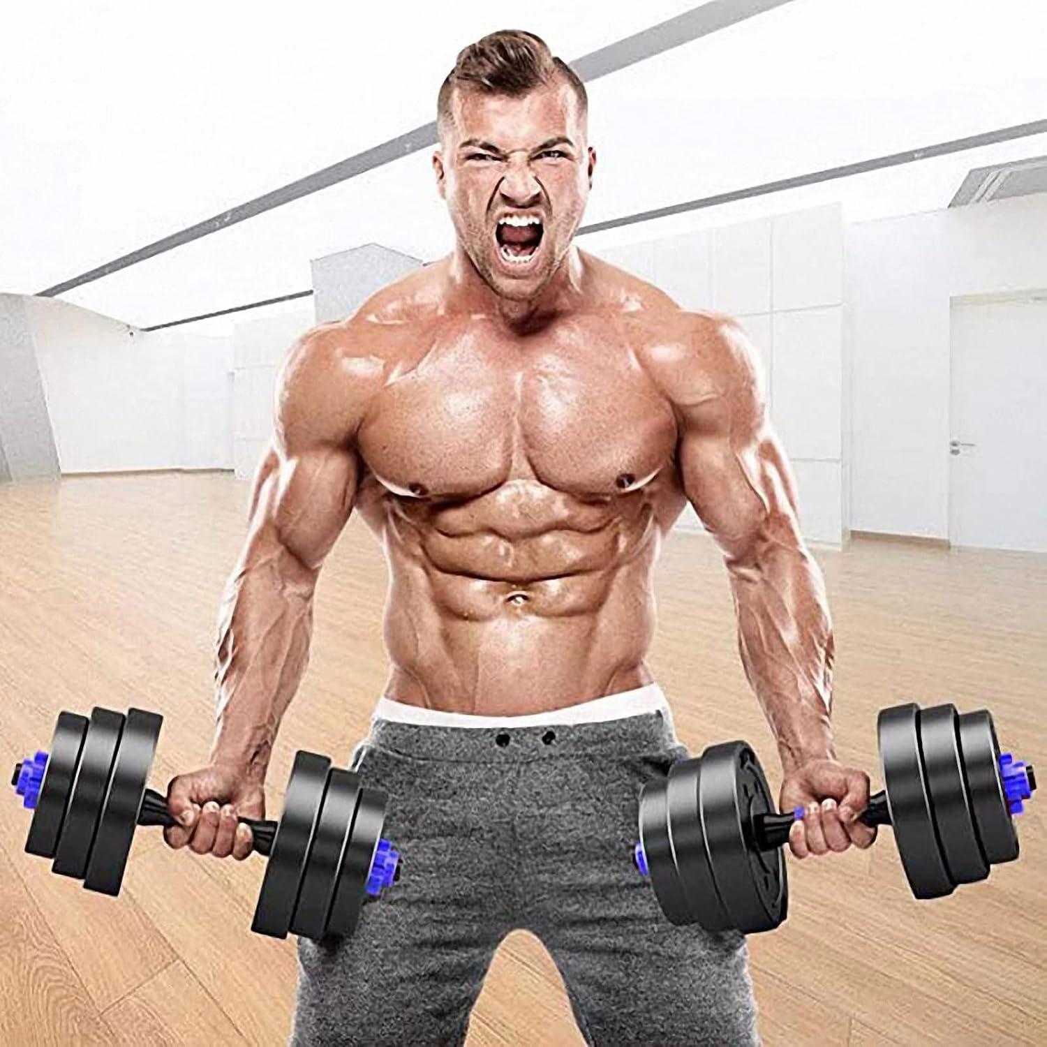 Verstellbare Kurzhanteln Schwarz 2er Set 15kg Kraftraining Fitness Handgewichte