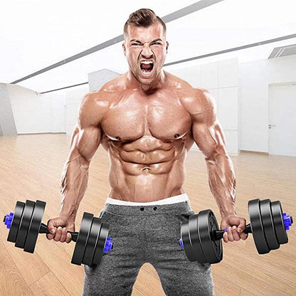 Verstellbare Kurzhanteln Schwarz 2er Set 15kg Kraftraining Fitness Handgewichte