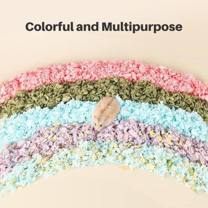 Hamster Streu bunt 900g Staubfrei für Kleine Nager Chinchilla Mäuse