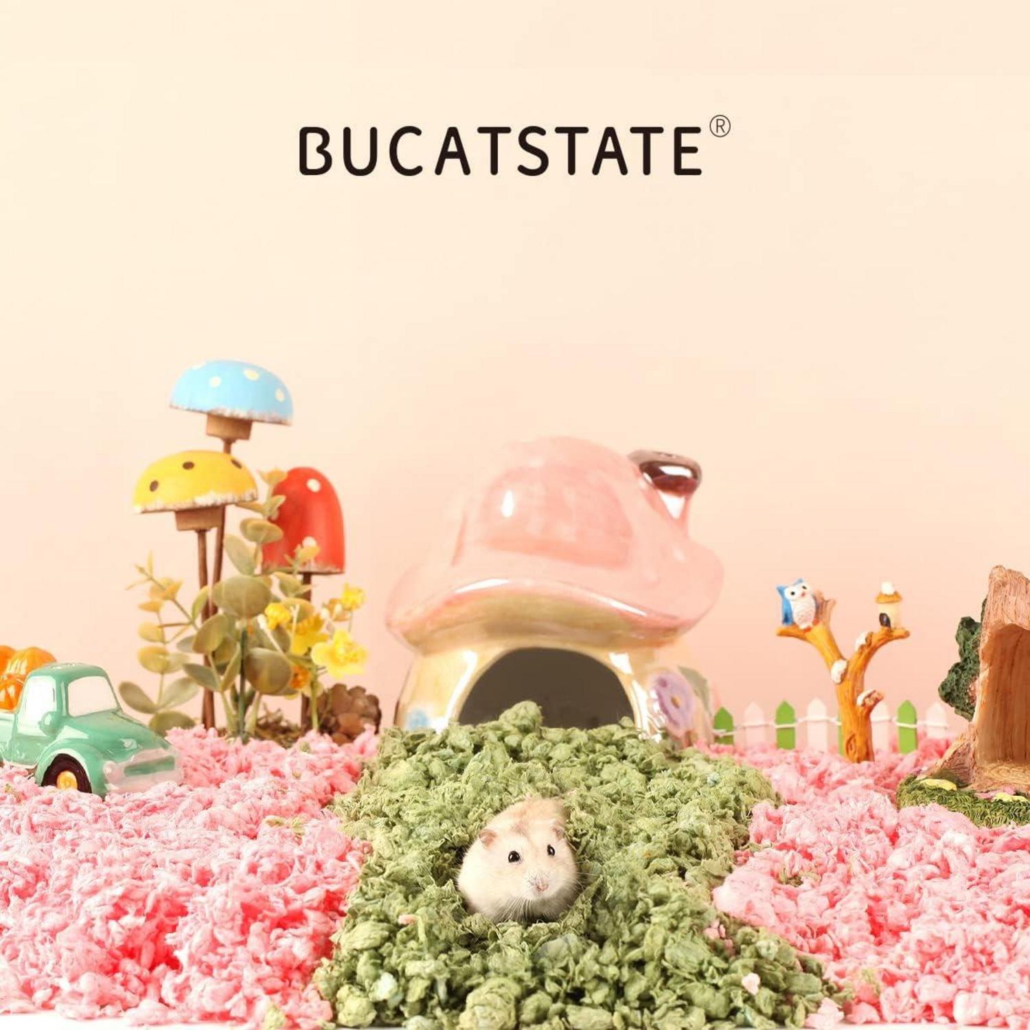 BUCATSTATE Hamster Streu Bunt 900g Staubfrei für Kleine Haustiere