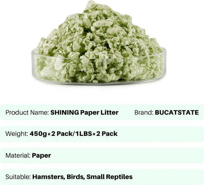 BUCATSTATE Hamster Streu Bunt 900g Staubfrei für Kleine Haustiere