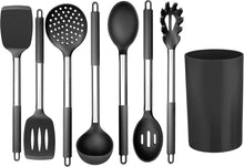 8-teiliges Silikon Küchenutensilien Set mit Edelstahlgriff
