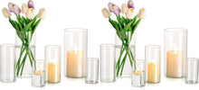 Moderne Glaszylinder Vasen Set 4er Pack Blumenvase Transparent