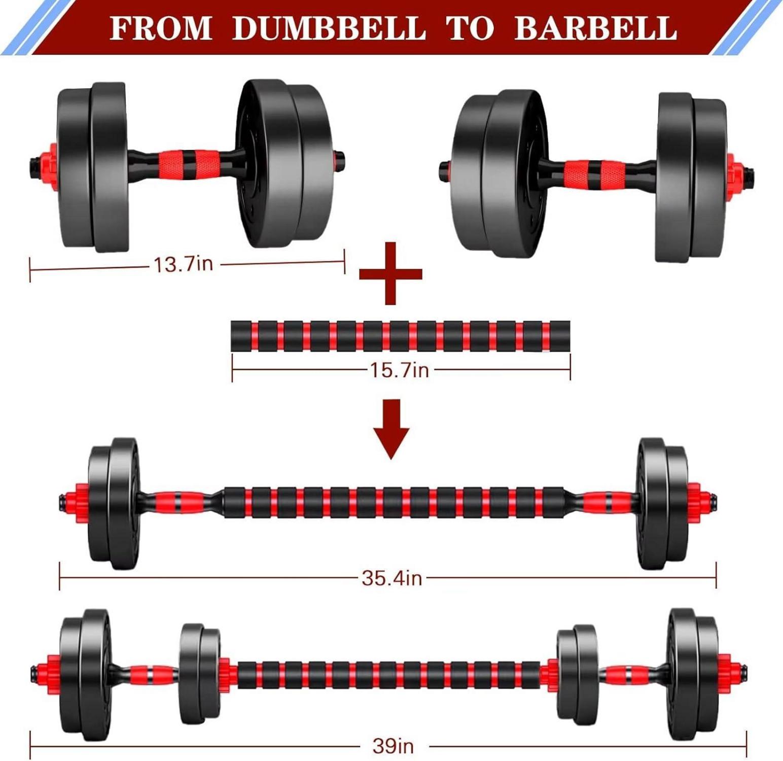 Verstellbare Kunststoff Kurzhanteln 15kg Set für Fitness