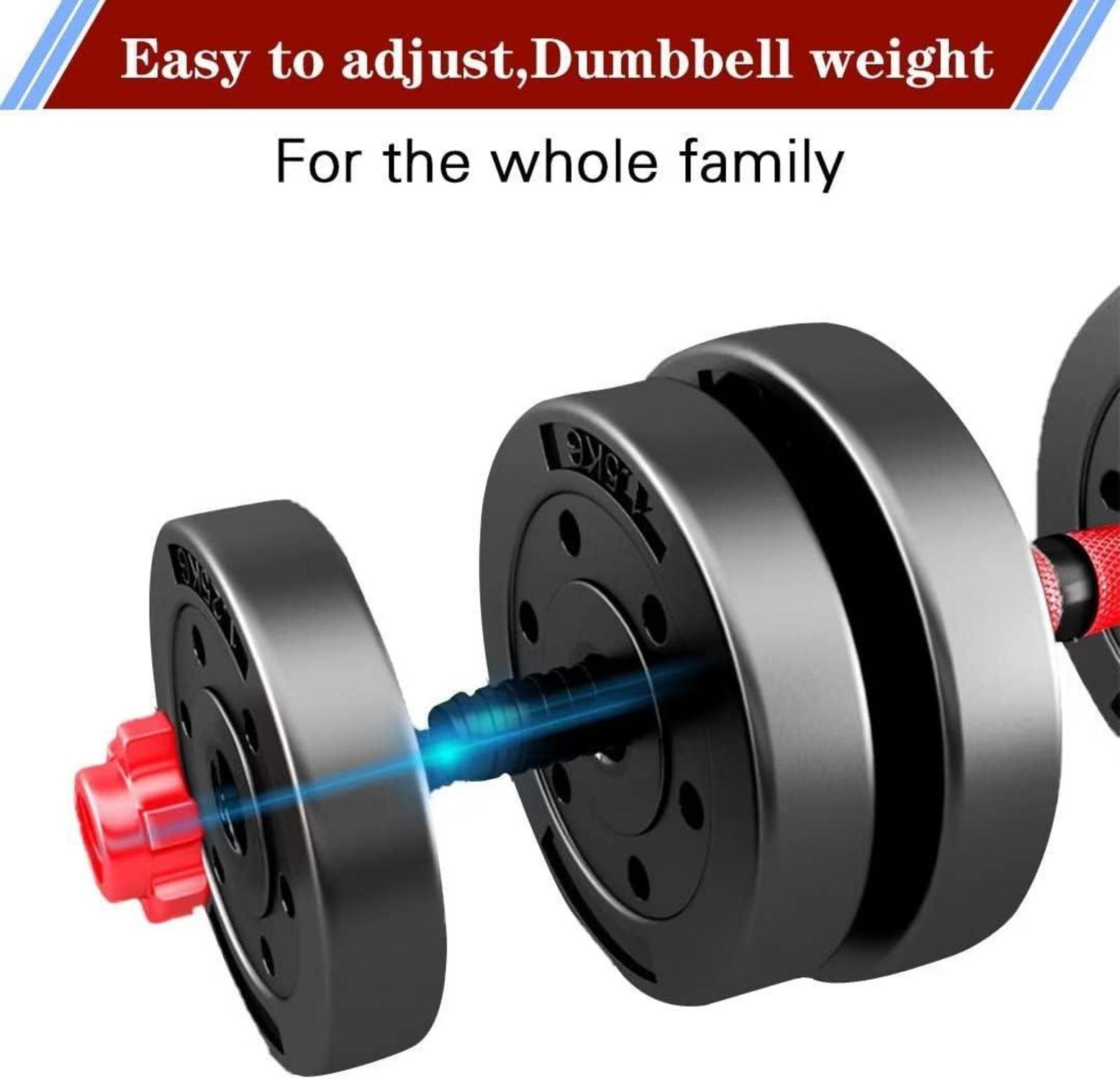 Kurzhantel Set 15kg Verstellbar Kunststoff Hanteln Aerobic Fitness