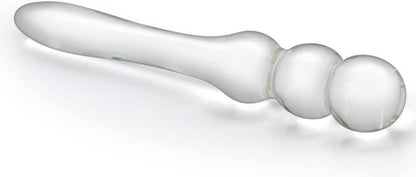 Glas Analplug mit konischem Griff und 3 Perlen für G-Punkt und Prostata Stimulation