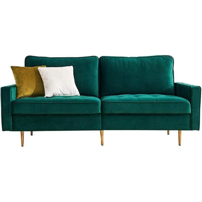 Modernes Samt Sofa 2-Sitzer Smaragdgrün – Bequem & Pflegeleicht