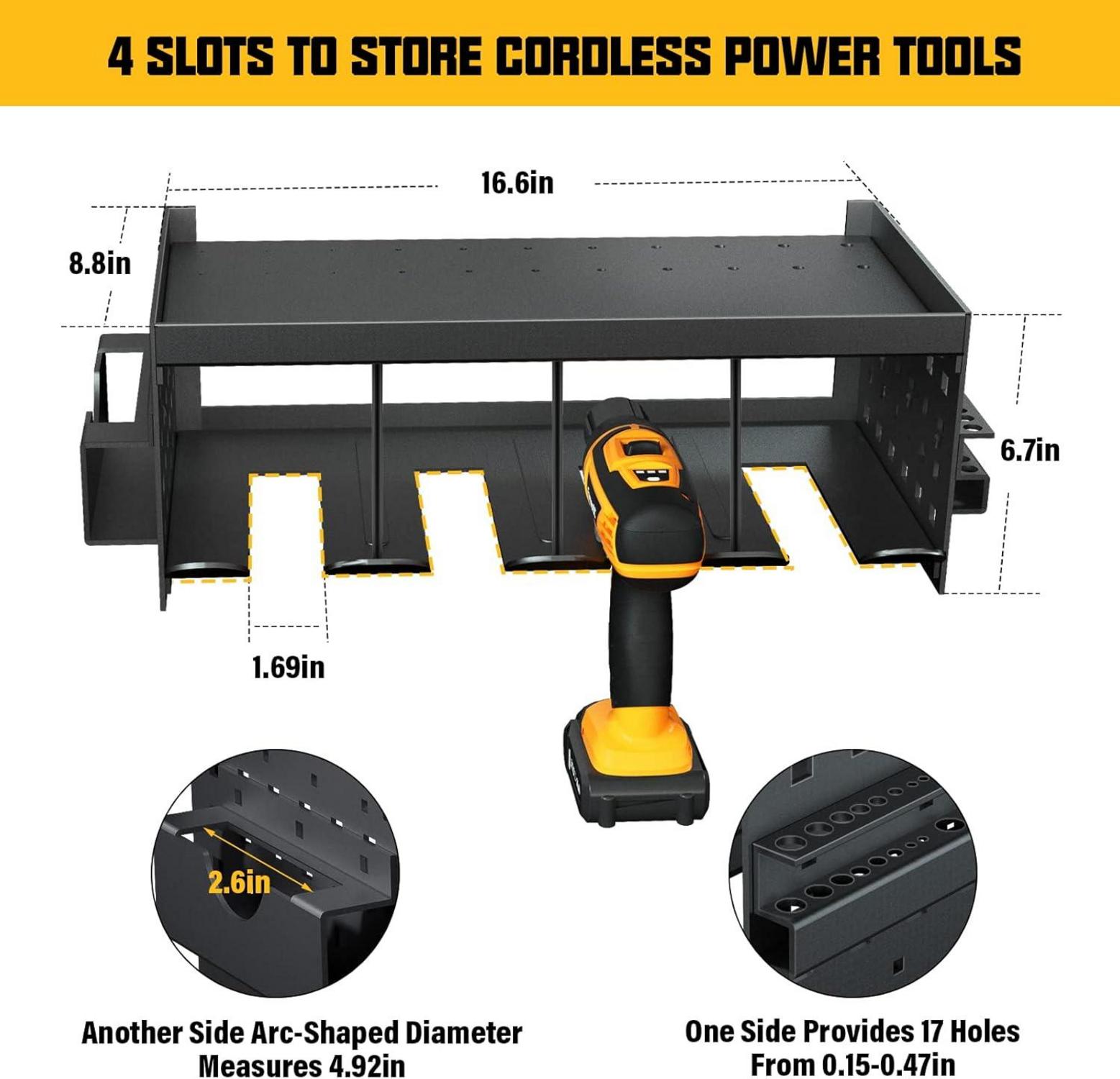 Werkzeugspeicher Wandhalterung Akku Bohrer Aufbewahrung Regal