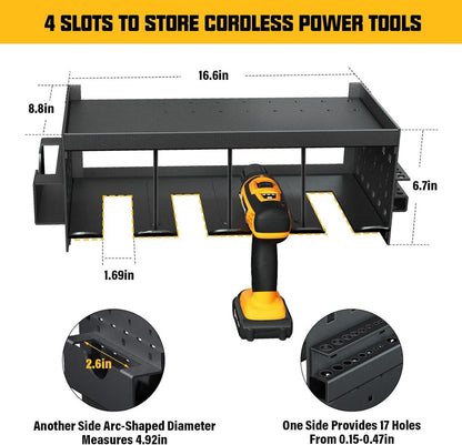 Werkzeugspeicher Wandhalterung Akku Bohrer Aufbewahrung Regal