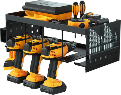 Wandhalterung Werkzeugregal für Akku Schlagbohrschrauber - Aufbewahrung mit 4 Steckplätzen