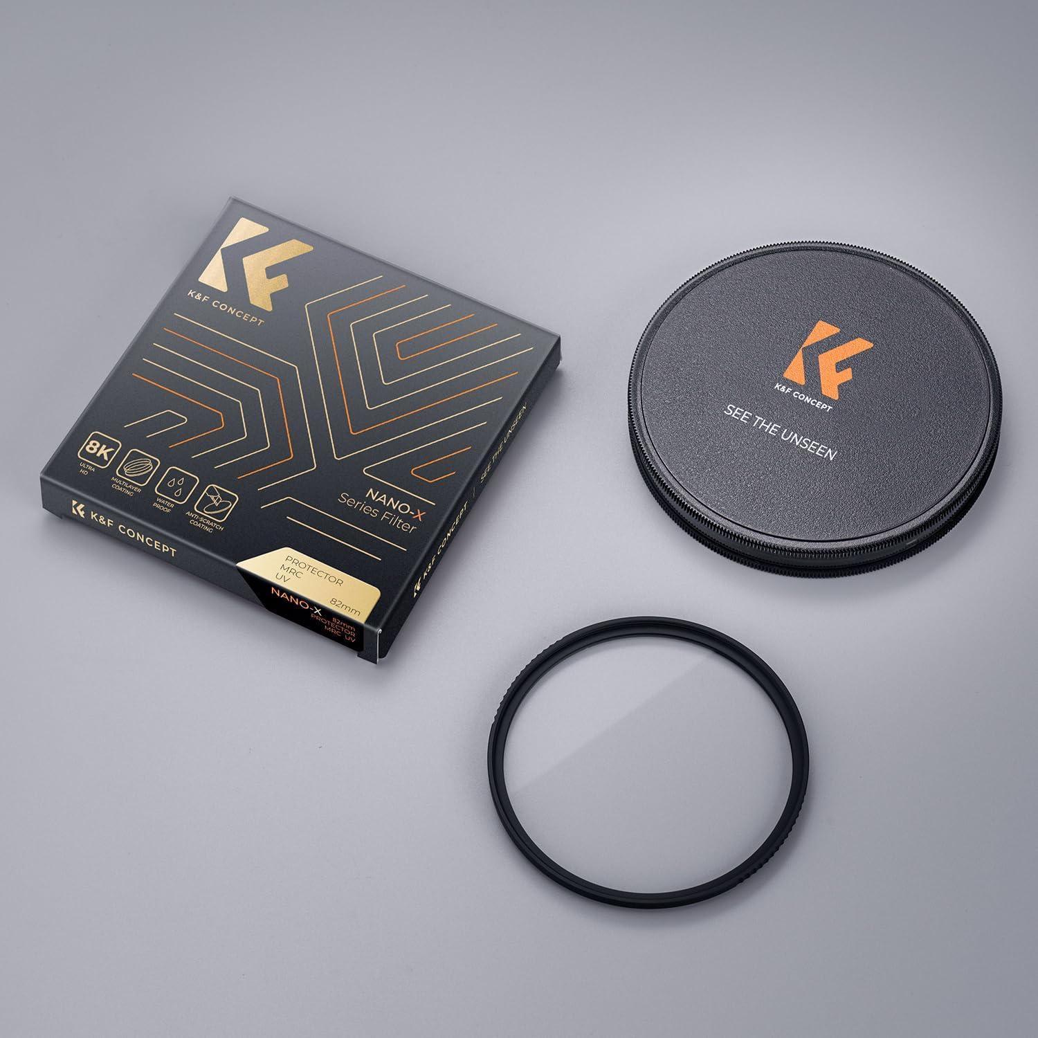 58mm K&F Concept Nano X-Serie Slim MC UV Filter - AGC Optikglas, 28-lagige