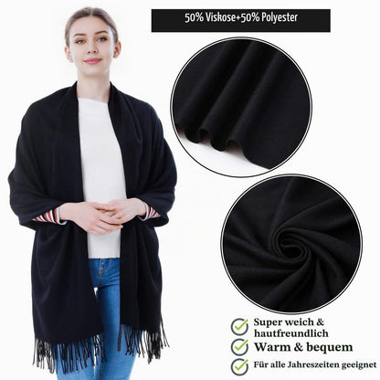 Pashmina Schal Damen, weicher Wickel für Abendkleider & mehr