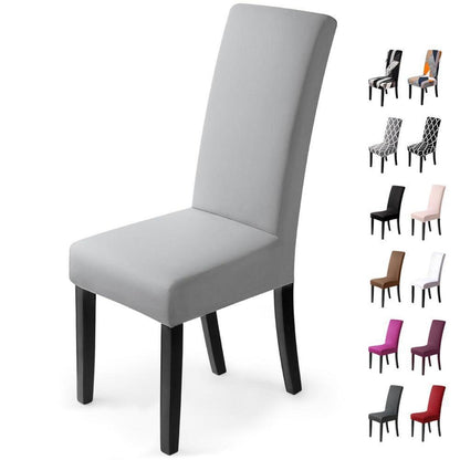 Stuhlhussen 4er-Set Stretch Silber-Grau | Elastischer Stuhlbezug