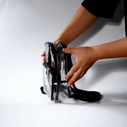 Transparenter Mini Rucksack – Wasserdicht & Vielseitig Schwarz