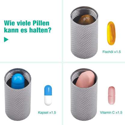 Opret Titan Pillendose Klein Schlüsselanhänger Wasserdicht
