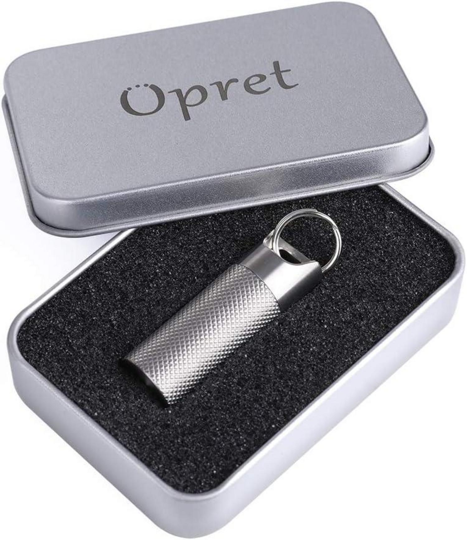 Opret Titan Pillendose Schlüsselanhänger Wasserdicht Leicht Unterwegs