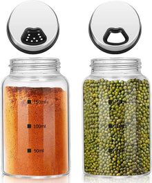 Gewürzgläser Borosilikatglas Drehdeckel 4-Loch Design 150ml