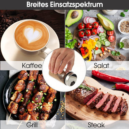 LEEPAT Borosilikatglas Gewürzstreuer 2 Stück Drehdeckel 150ml für Küche BBQ